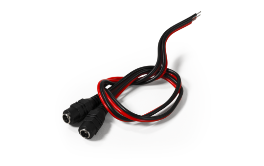 DC-Hohlbuchse McPower 5,5x2,1mm, 30cm Kabel, 2er-Set