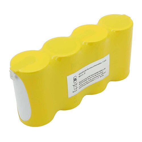 Notleuchtenakku NiCd 4,8V 4500mAh F1x4 Mono D mit Faston-Anschluss Notleuchtenakku NiCd 4,8V 4500mAh F1x4 Mono D mit Faston-Anschluss