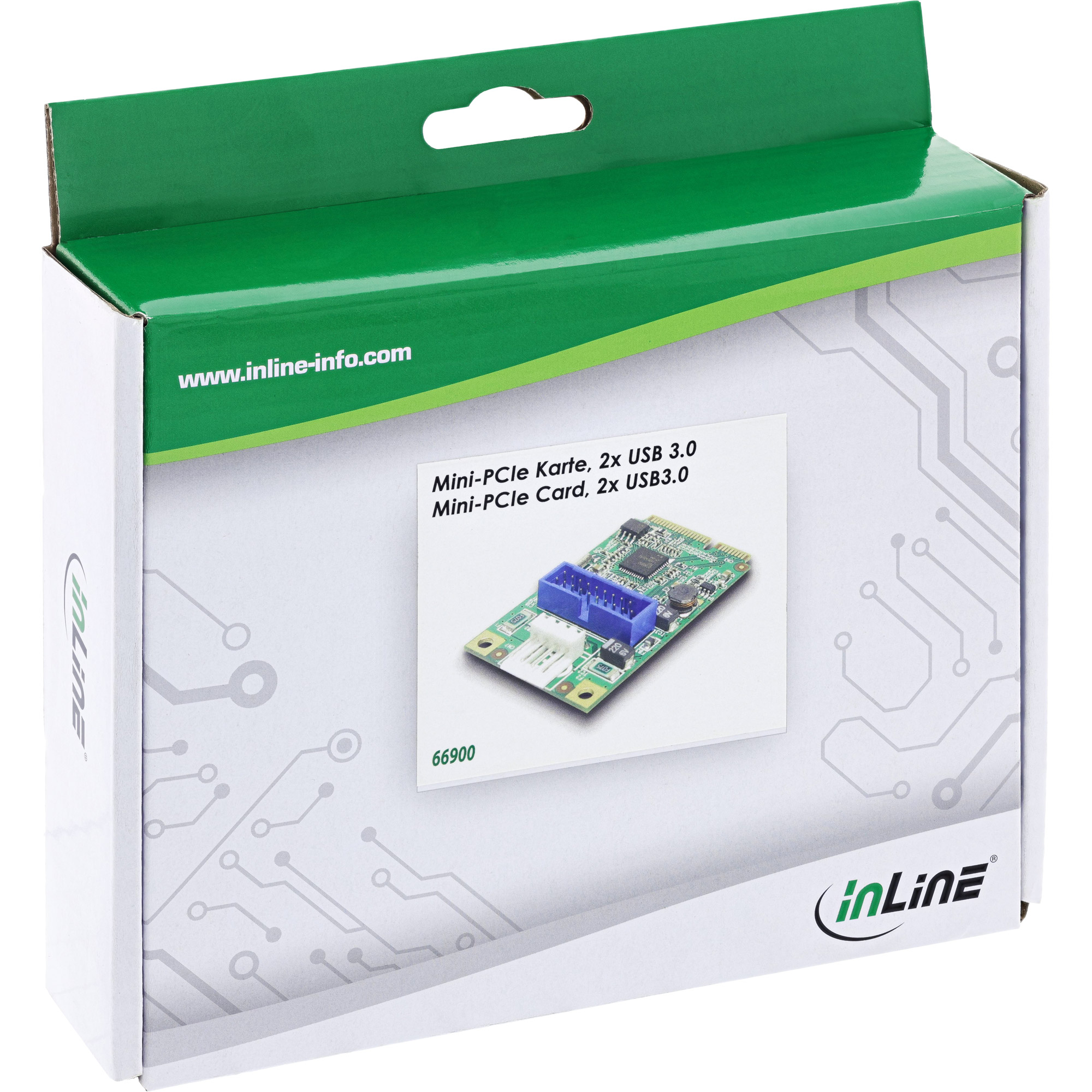 Inline® Mini-PCIe Karte, 2x USB 3.2 Gen.1