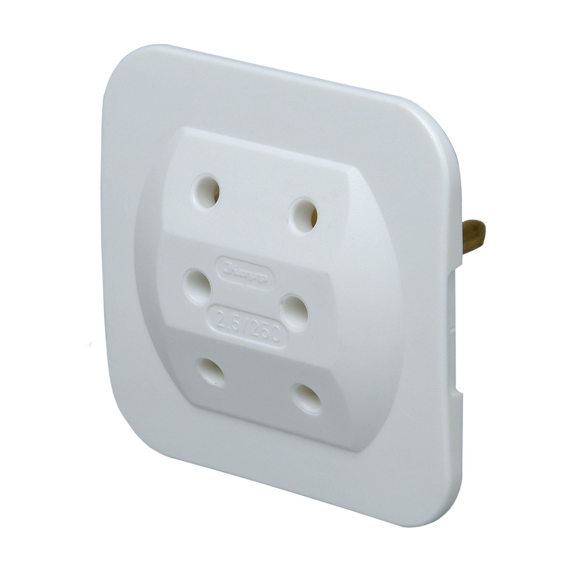 Kopp Euro 3-fach-Adapter, extra flach, weiß Kopp Euro 3-fach-Adapter, extra flach, weiß