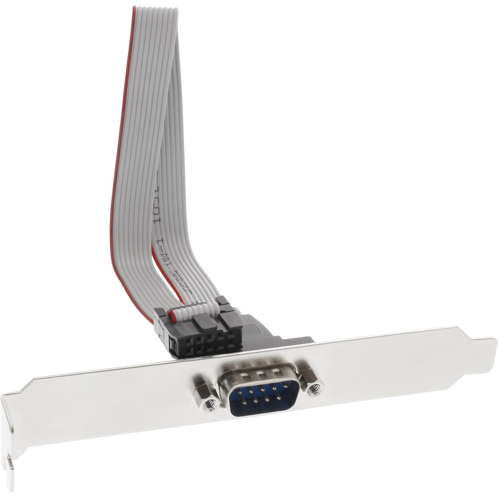 Inline® Serielles Slotblech, 9-pol Stecker an 10-pol Buchsenleiste, 1:1, 0,6m