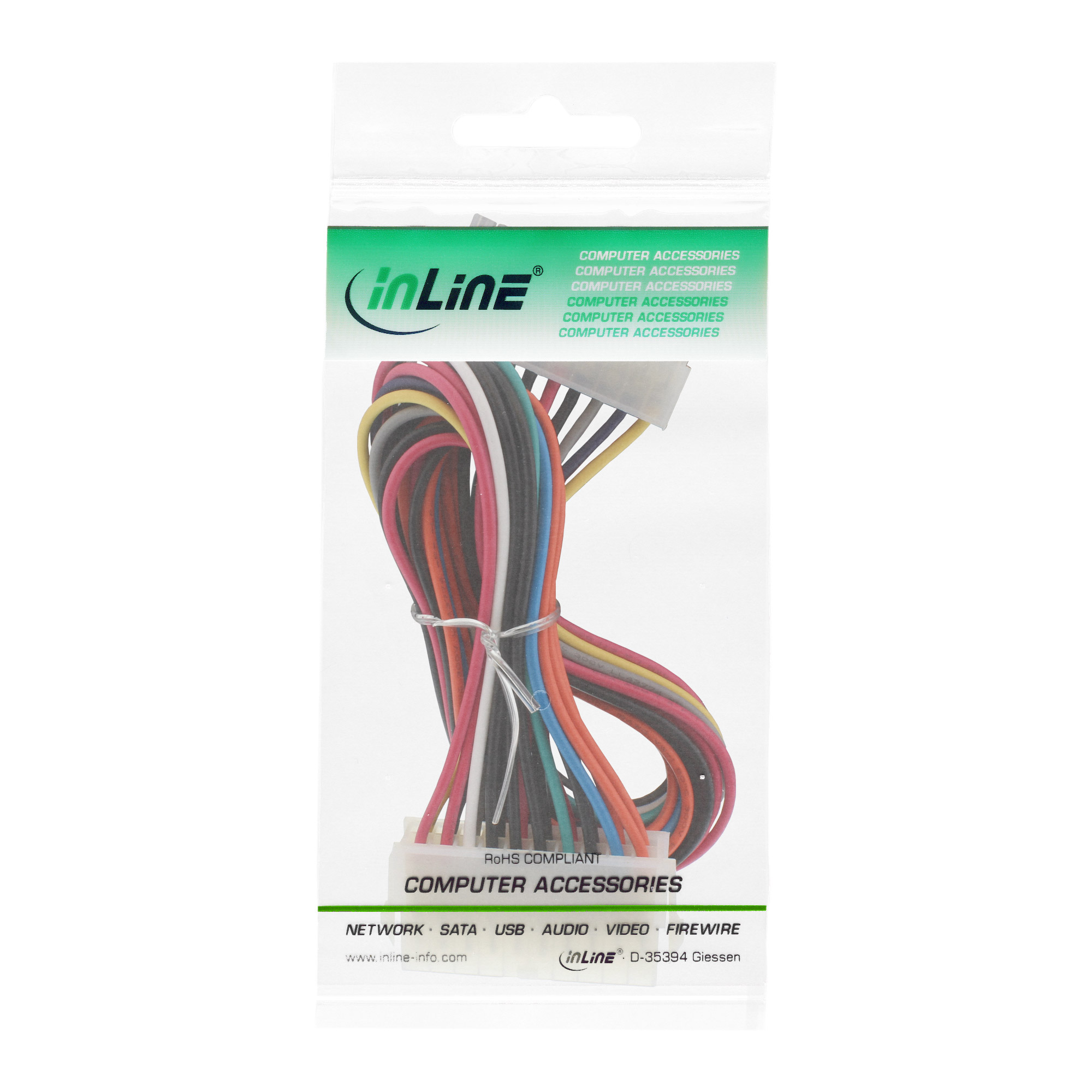 Inline® Strom VerLängerung intern, 20pol Stecker / Buchse, Netzteil zu Mainboard Inline® Strom VerLängerung intern, 20pol Stecker / Buchse, Netzteil zu Mainboard