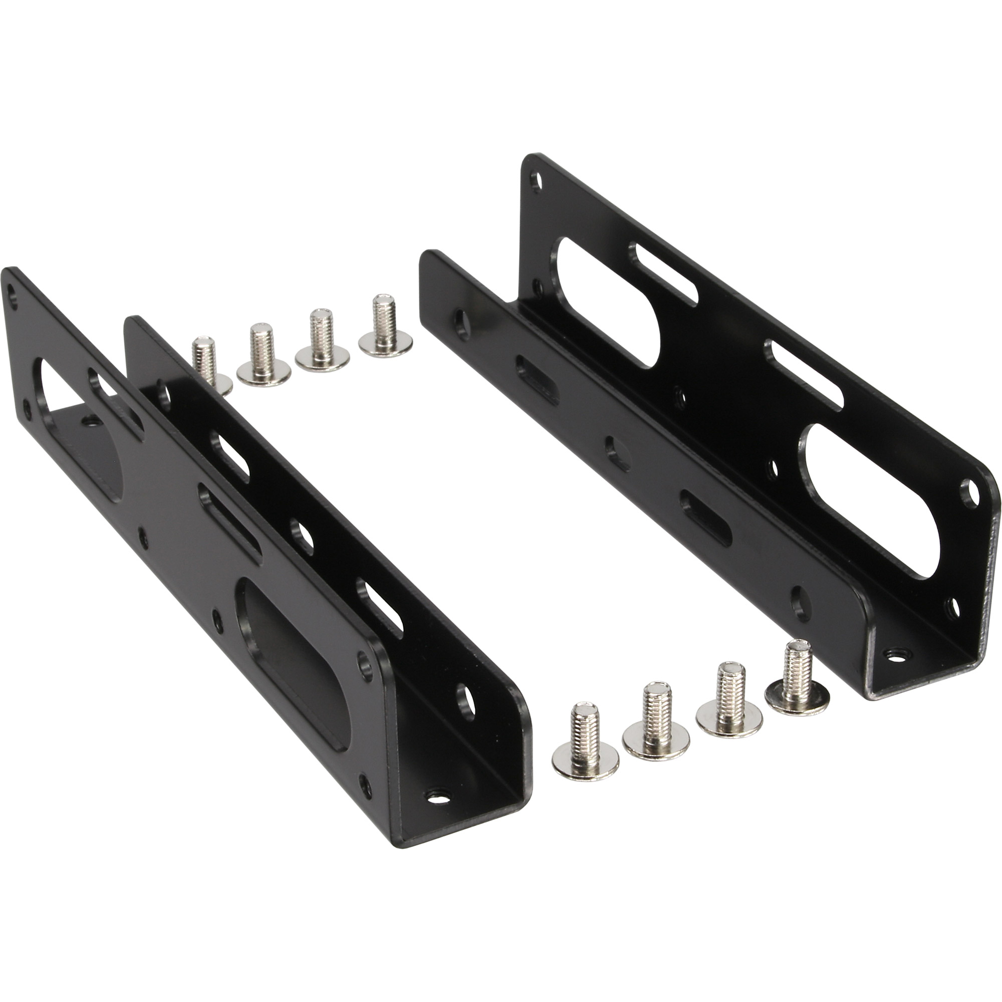 Inline® HDD/SSD Einbauschienen, 6,35cm (2,5") zu 8,89cm (3,5"), schwarz