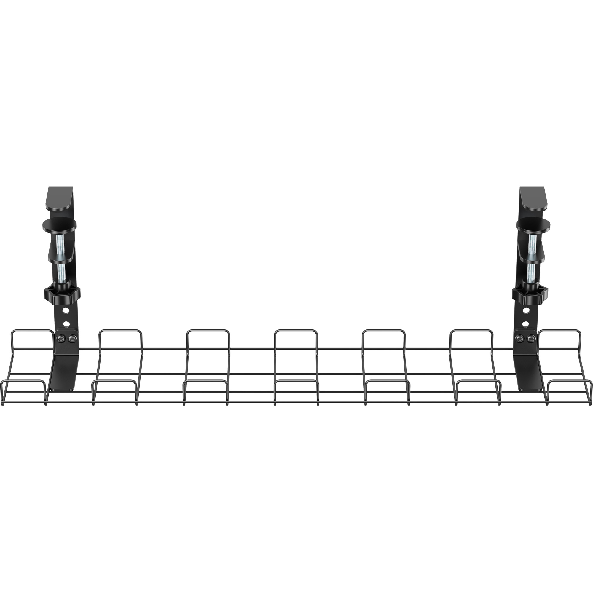 InLine® Kabelführungs-Gitter 60cm für Tischmontage mit Schraubklemmen, schwarz