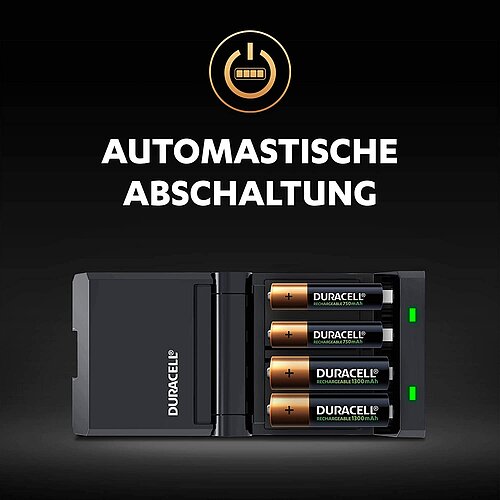 NiMH Akku Ladegerät Duracell CEF 27 für AA Mignon AAA Micro inkl. 2 AA Akkus & 2 AAA Akkus