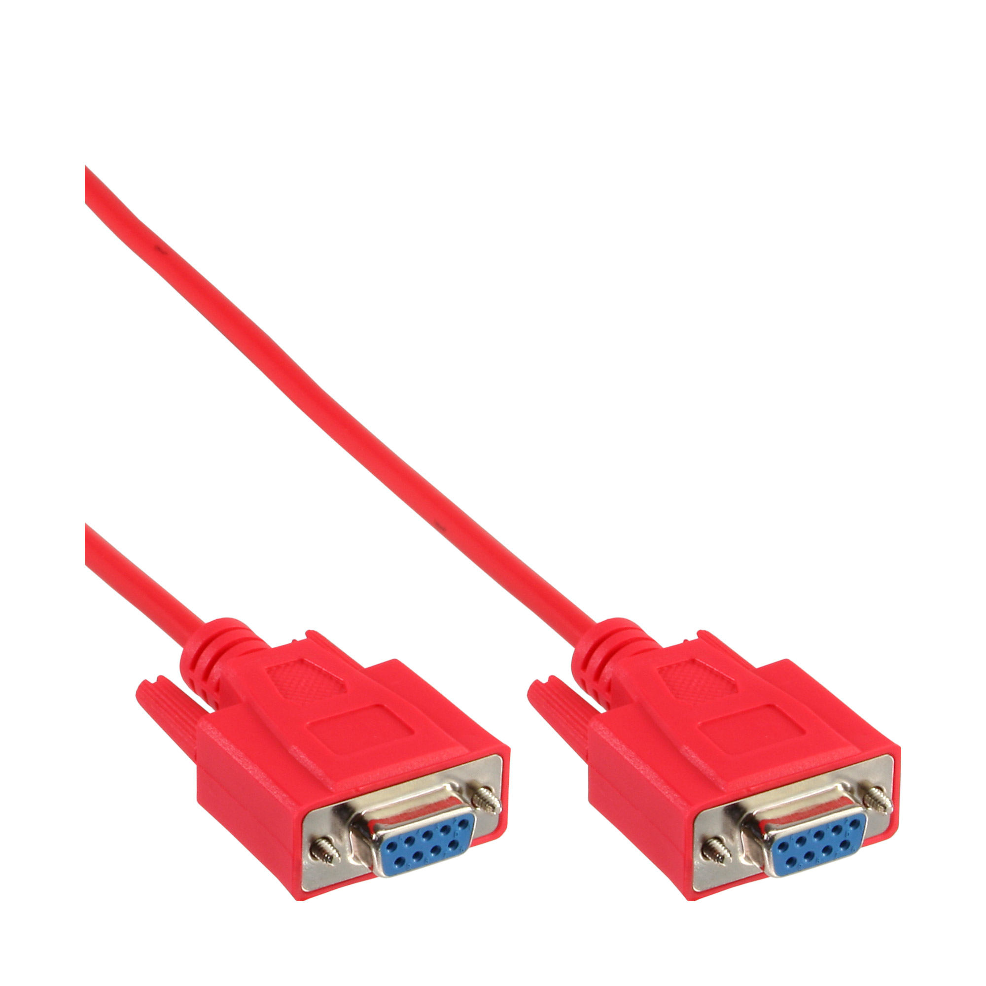 Inline® Nullmodemkabel, 9pol Buchse / Buchse, vergossen, rot, 3m Inline® Nullmodemkabel, 9pol Buchse / Buchse, vergossen, rot, 3m