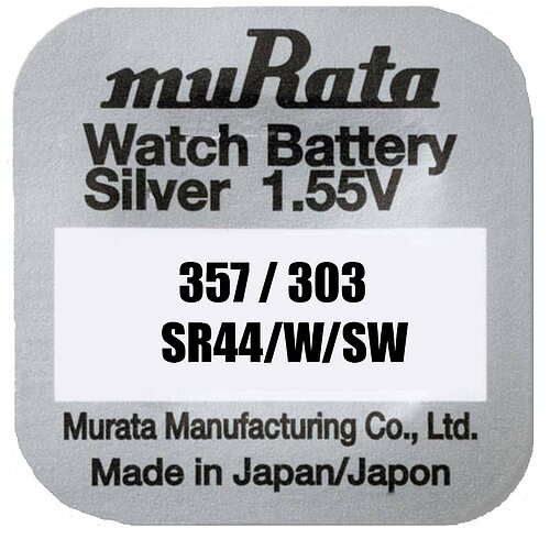 1x SR44 357 / 303 MultiDrain Silberoxid Batterie Murata ex Sony 1,55 V