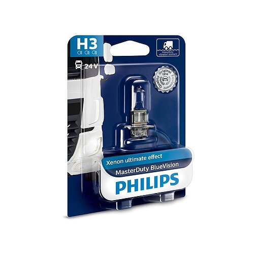 Philips H3 24V 70W PK22s 24V Halogen MasterDuty BlueVision 1Stück