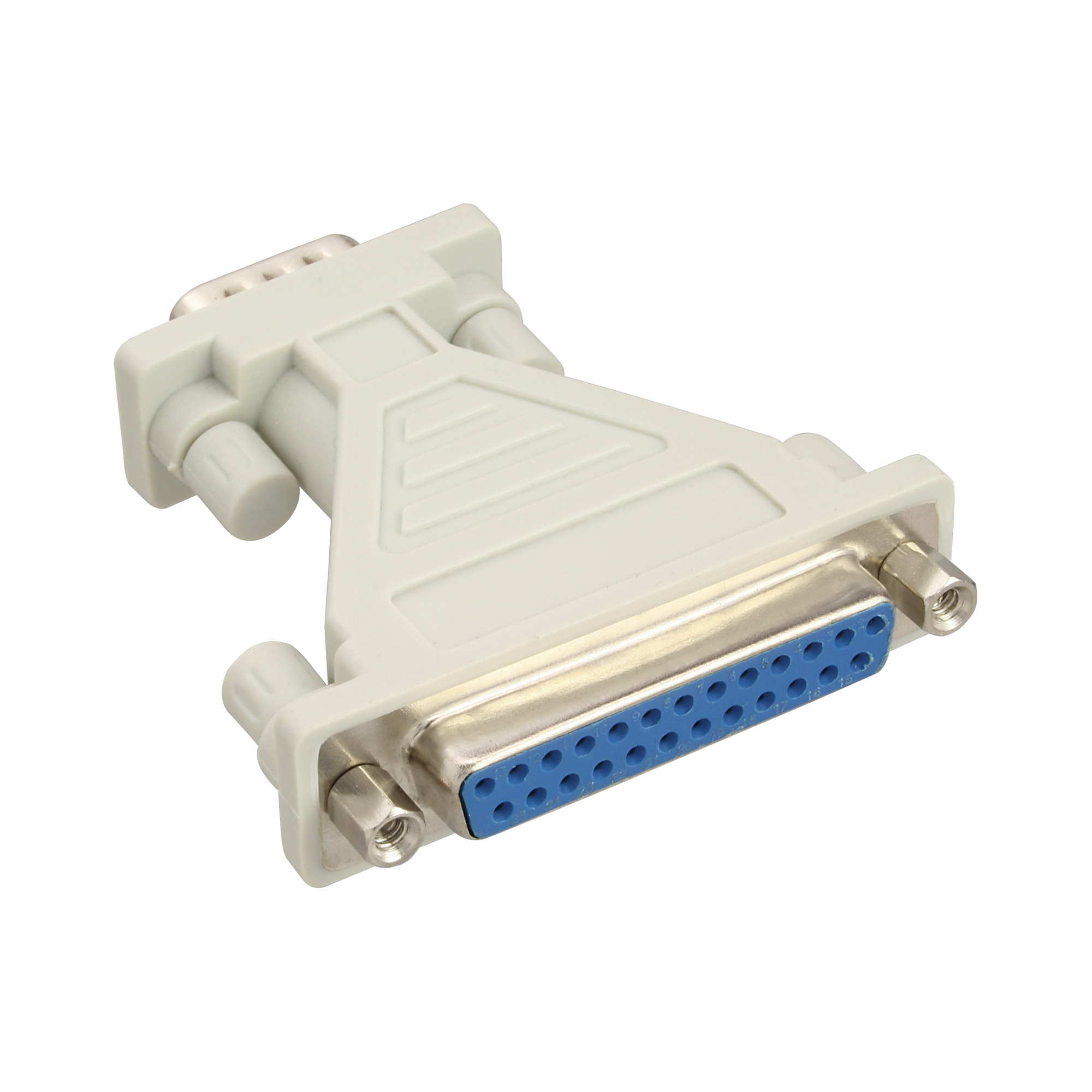 Inline® AT-Adapter, 25pol Sub D Buchse an 9pol Sub D Stecker