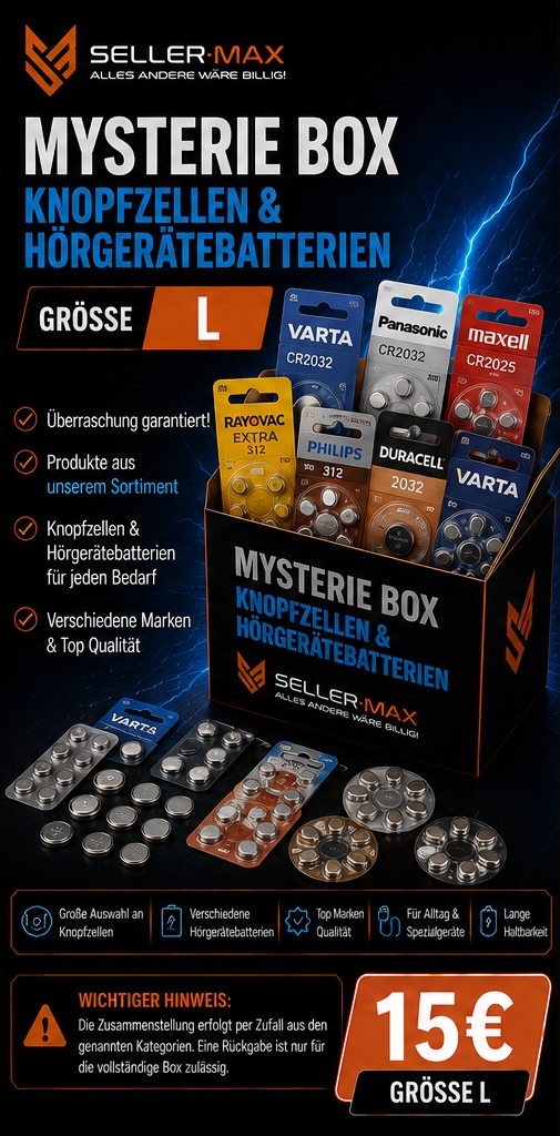 Mystery-Box-L Knopfzellen Mystery-Box-L Knopfzellen