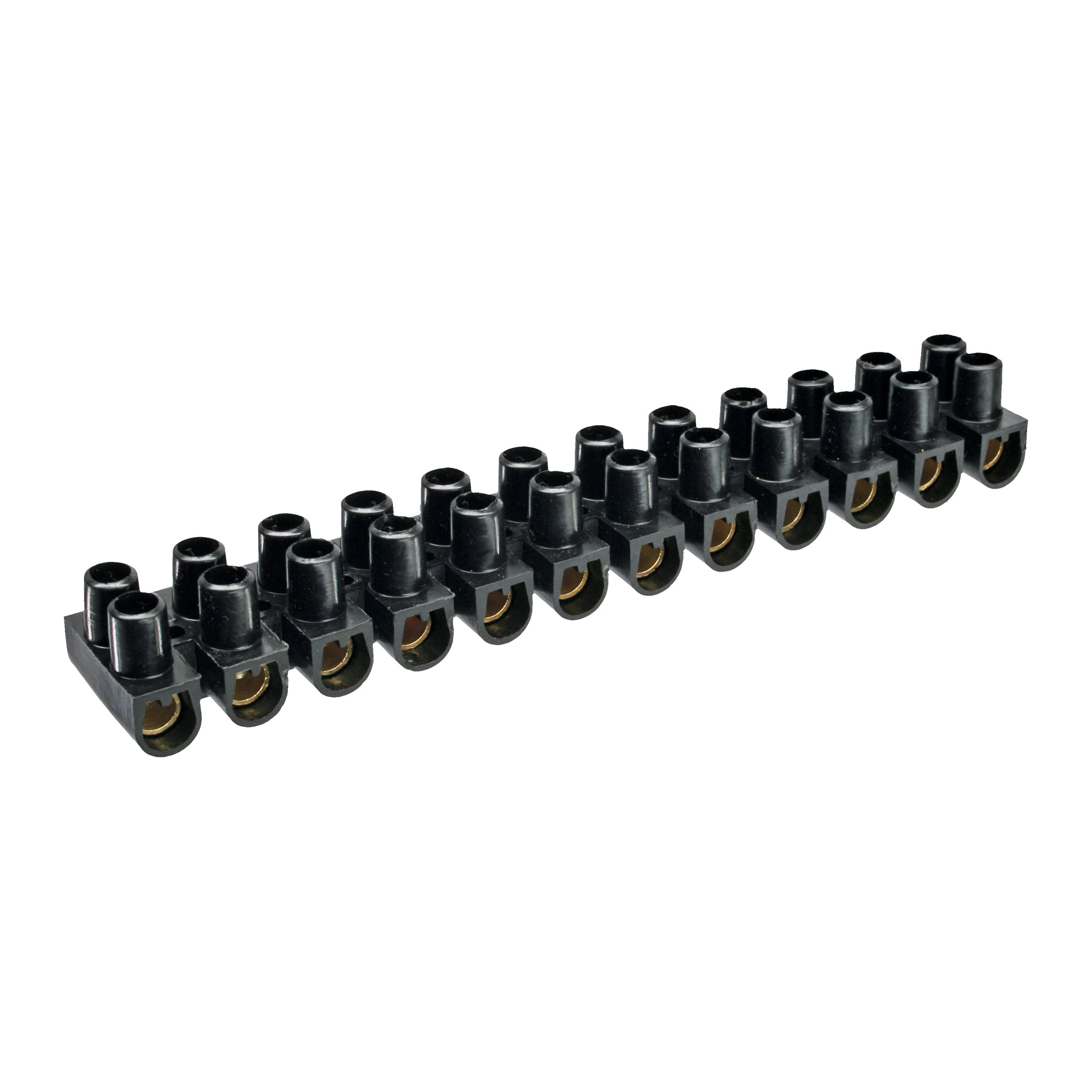 Inline® Lüsterklemme 6mm², 12er Reihe, schwarz, 10 Stück