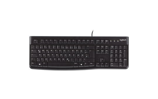 Tastatur Logitech ''K120'', USB, schwarz, kabelgebunden