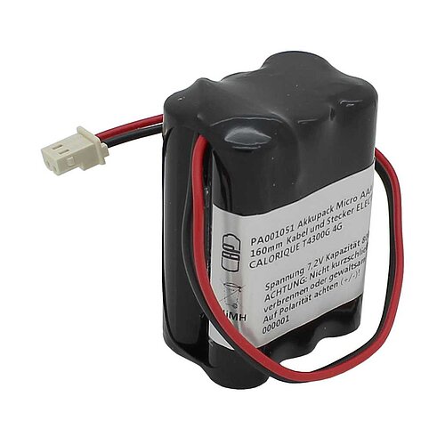 Akkupack NiMH 7,2V 800mAh Micro AAA mit 160mm Kabel und Stecker ELECTRO CALORIQUE T4300G 4G Akkupack NiMH 7,2V 800mAh Micro AAA mit 160mm Kabel und Stecker ELECTRO CALORIQUE T4300G 4G