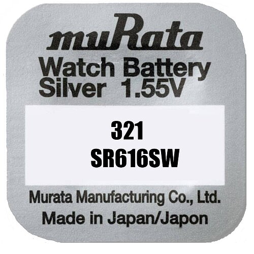 1x SR616SW SR65 321 Silberoxid Batterie Murata 1,55 V