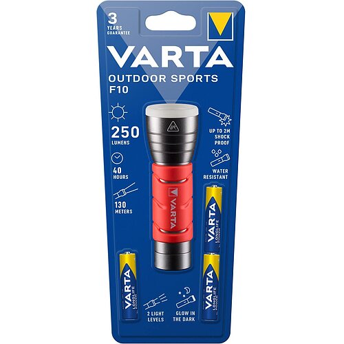 Varta Outdoor Sports F10 Taschenlampe 17627 - inkl. Batterien