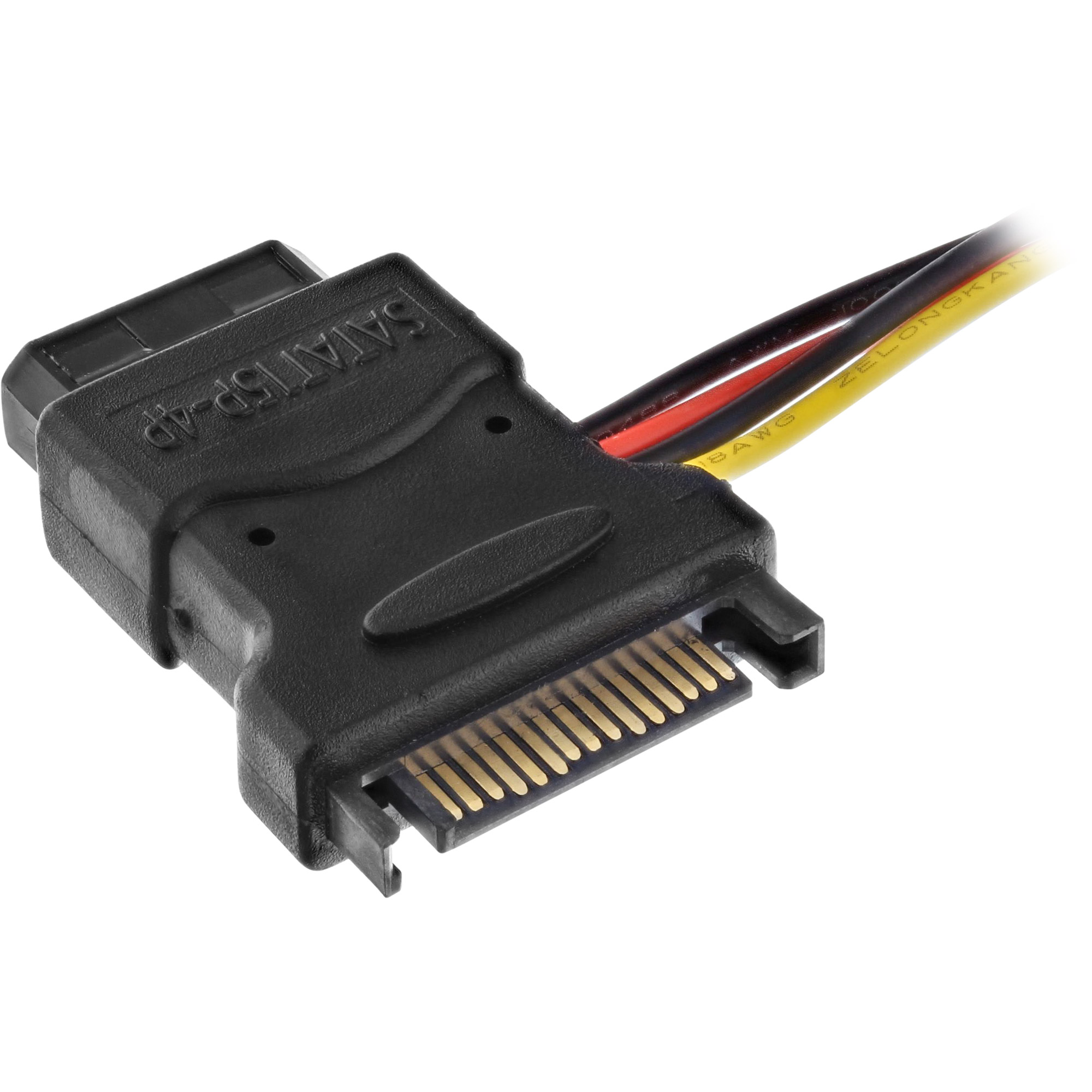 Inline® SATA Stromadapterkabel, SATA Buchse an 3x 13,34cm (5,25") Stecker, 0,15m