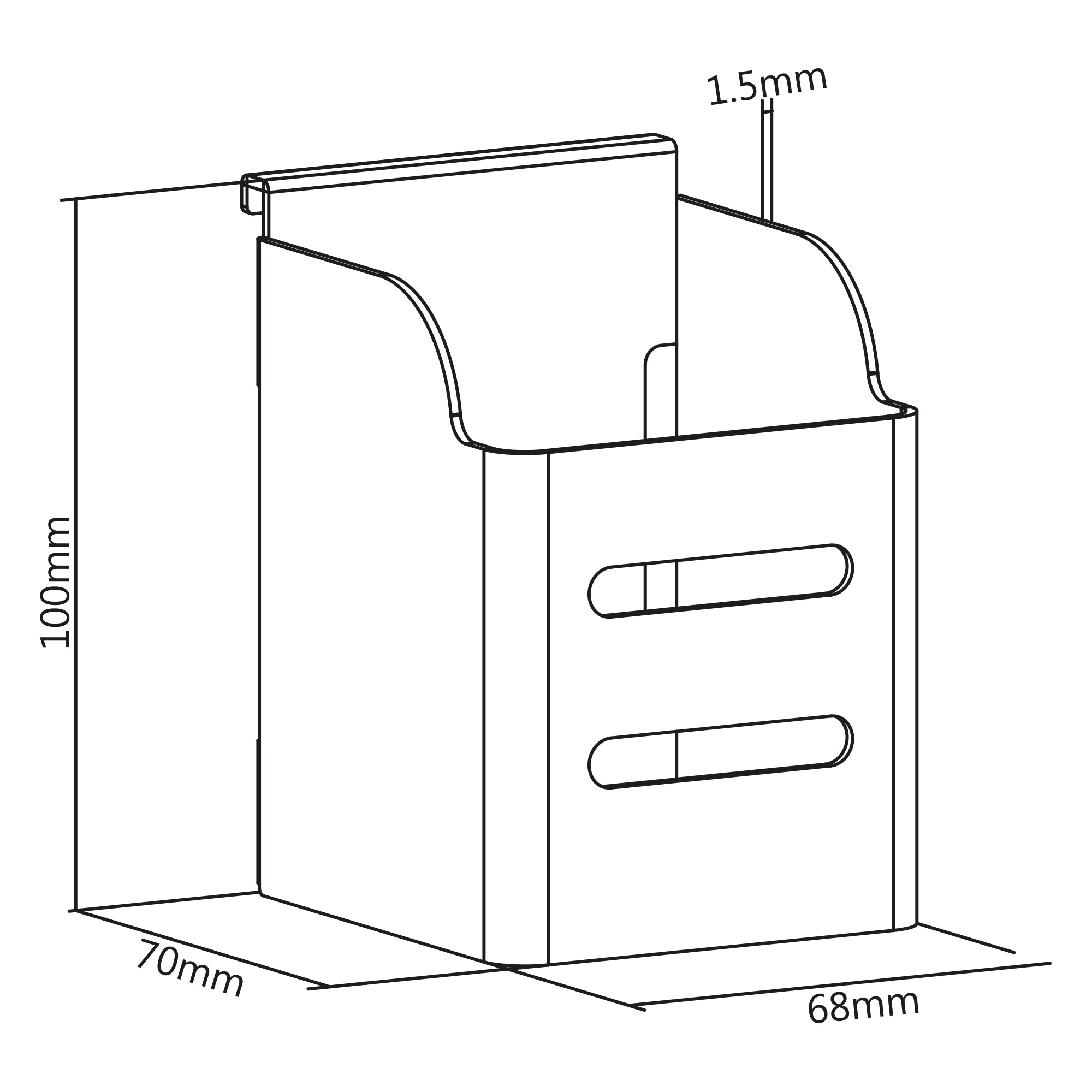 Inline® Slatwall Stiftebox, weiß