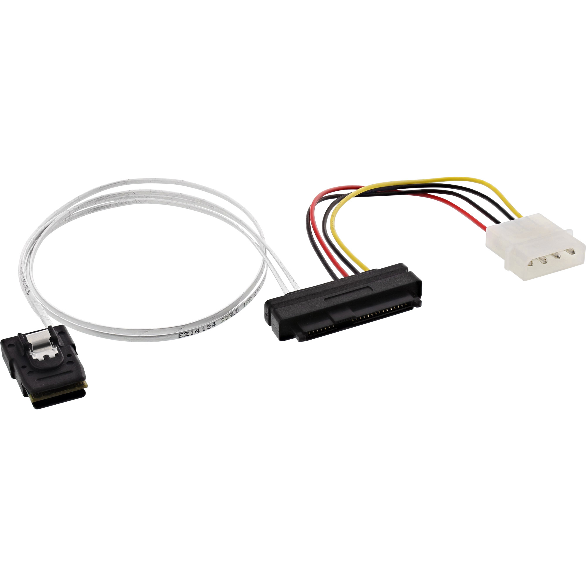 0.5m - Inline® SAS Anschlussk., SFF-8087/SFF-8482+Strom, einz. SAS HDD an Contr.