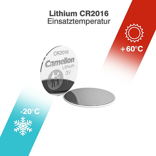 100x Camelion CR2016 Lithium Knopfzelle 3V 