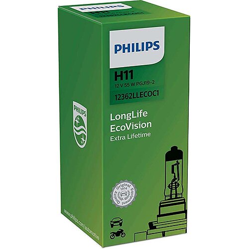 Philips H11 12V 55W PGj19-2 LongerLife ECOVision 1 Stück
