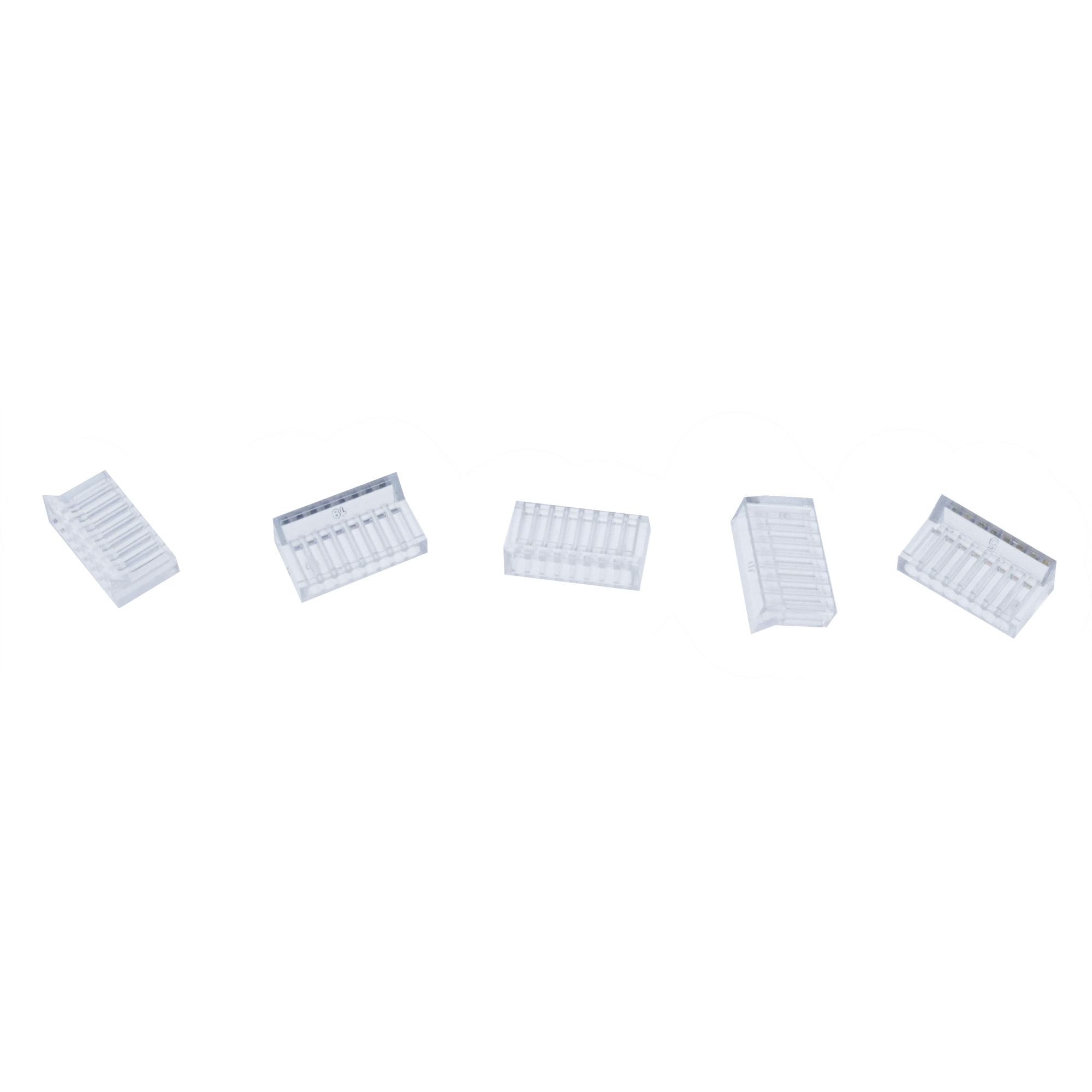 100x Inline® Crimpstecker Cat.6A RJ45 geschirmt, 3-teilig grau