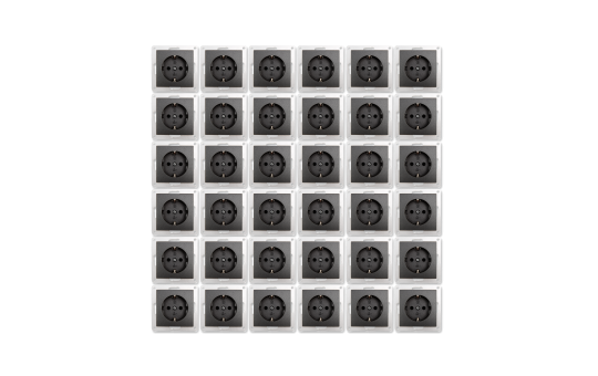 Schutzkontakt-Steckdose McPower ''Flair'' 250V~/16A, Einsteckschutz, 36er-Pack Schutzkontakt-Steckdose McPower ''Flair'' 250V~/16A, Einsteckschutz, 36er-Pack