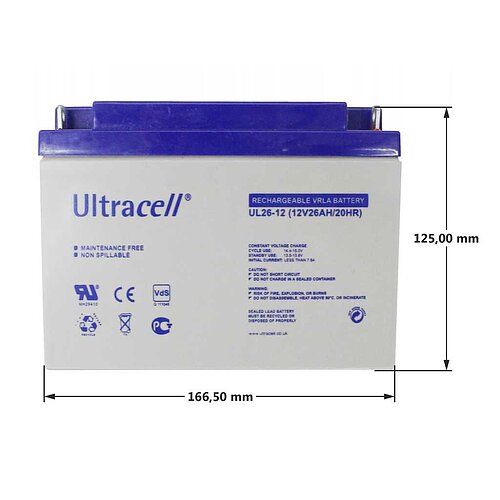 Ultracell UL26-12 12V 26Ah Ultracell UL26-12 12V 26Ah