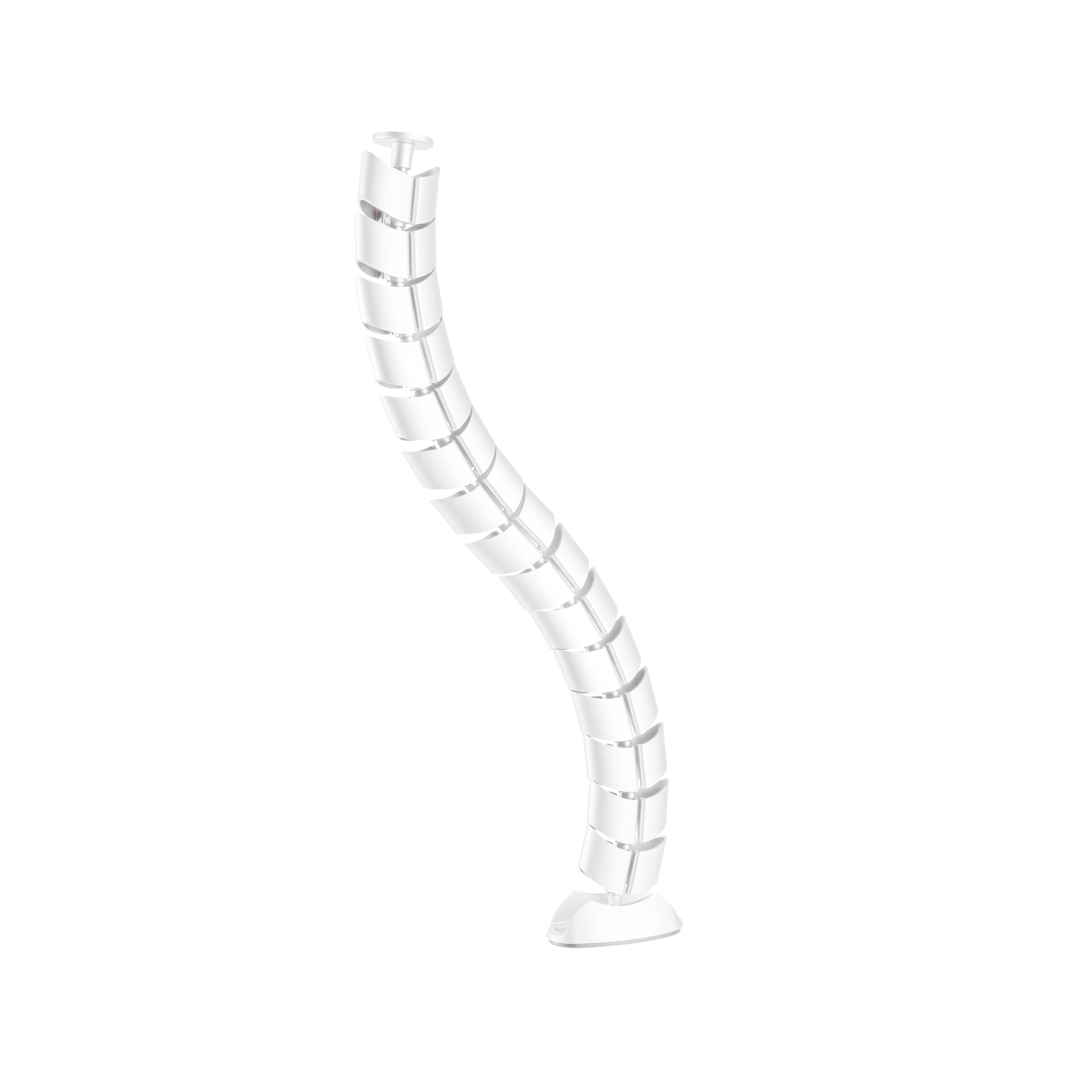 Inline® Kabelkanal flexibel, vertikal für Tische, 2 Kammern, 0,80m, weiß