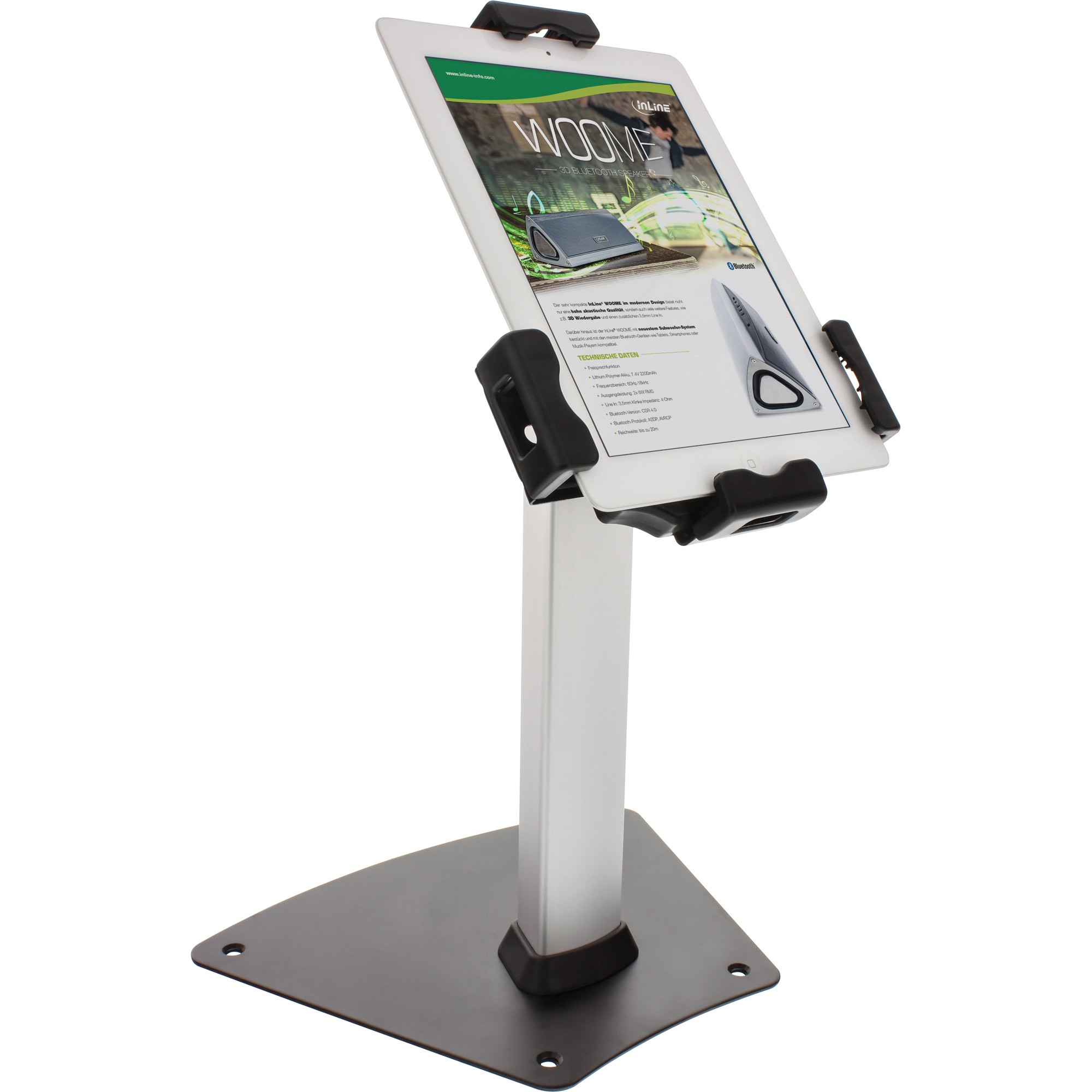 Inline® Tablet-Thekenhalterung zur Präsentation, abschließbar, für 7,9"-10,1"