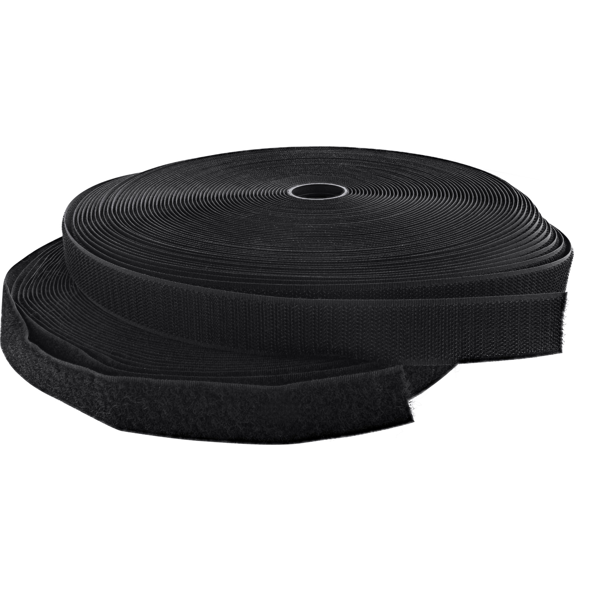 Inline® Kabelbinder, Klettband 2-teilig, 25mm, schwarz, 25m