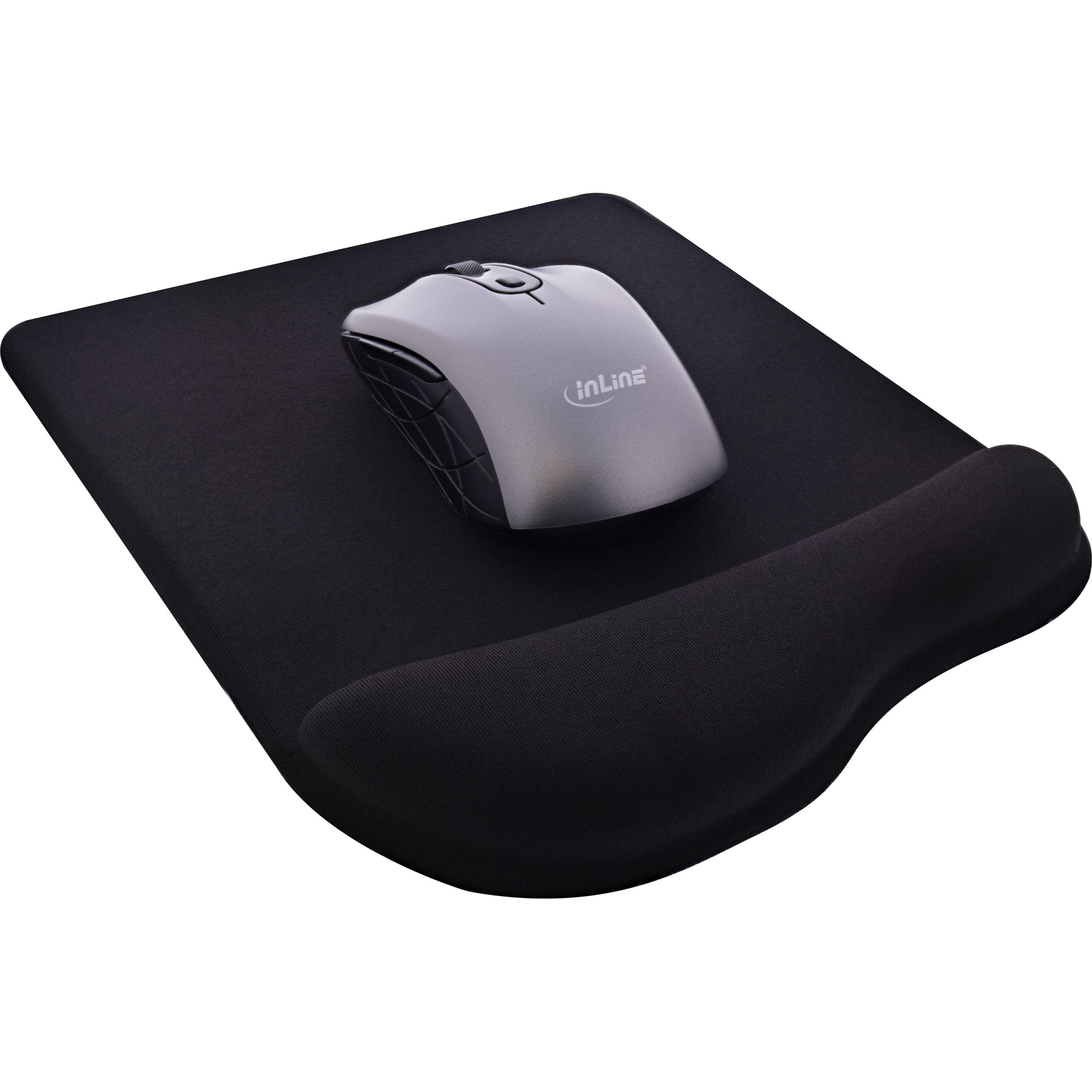 Inline® Maus-Pad, mit Gel Handballenauflage, 235x185x25mm, schwarz