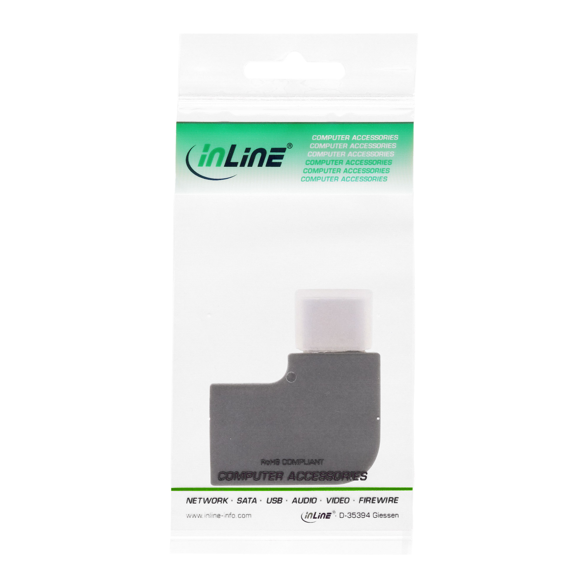 Inline® USB 3.2 Gen.2 Adapter, USB-C Stecker an C Buchse, gewinkelt Inline® USB 3.2 Gen.2 Adapter, USB-C Stecker an C Buchse, gewinkelt