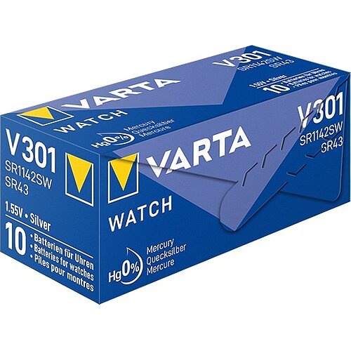 10x SR43SW 301 Silberoxid Batterie Varta 1,55 V 10x SR43SW 301 Silberoxid Batterie Varta 1,55 V