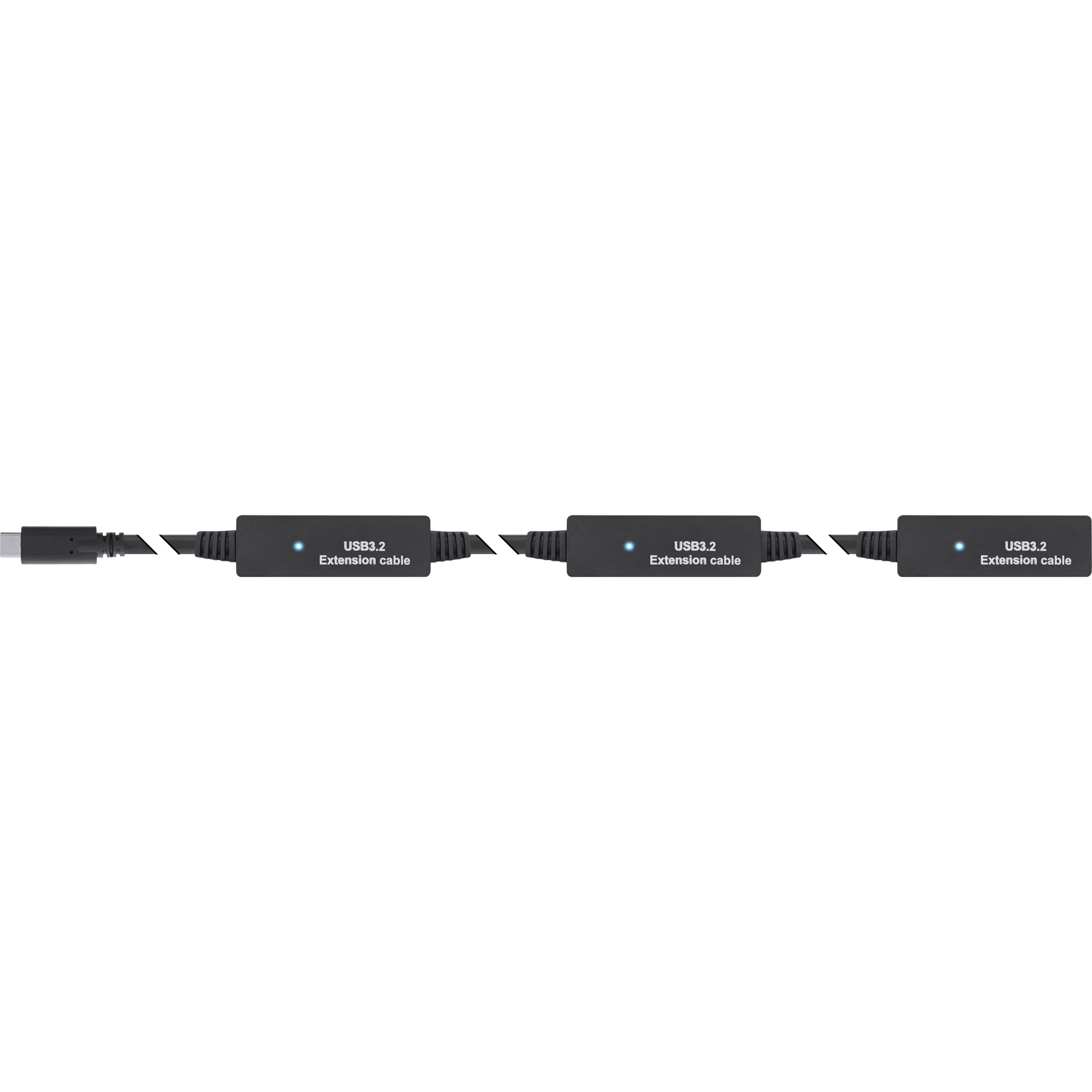 Inline® USB 3.2 Gen.1 Aktiv-VerLängerung, USB-C Stecker an USB-A Buchse, 10m