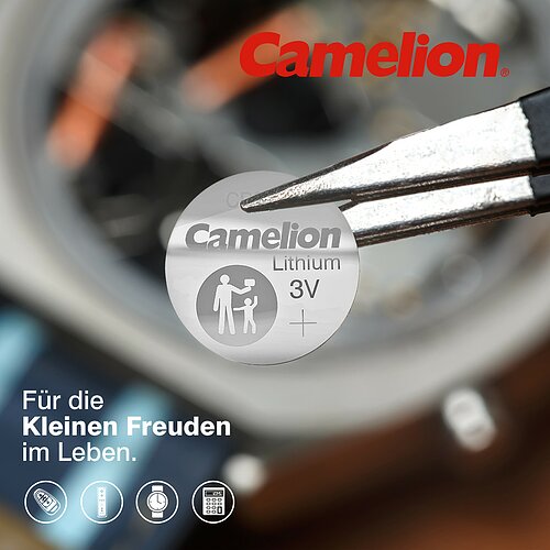 Camelion CR2032 Lithium Knopfzelle 3V - 5 Batterien - 1 x 5er Streifen Camelion CR2032 Lithium Knopfzelle 3V - 5 Batterien - 1 x 5er Streifen