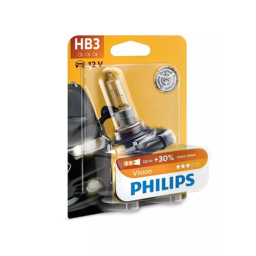Philips HB3 12V 60W P20d Vision +30% 1 Stück Blister
