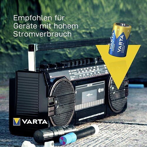 Varta Longlife Power Mono D LR20 Alkaline Batterie - 4er Verpackung
