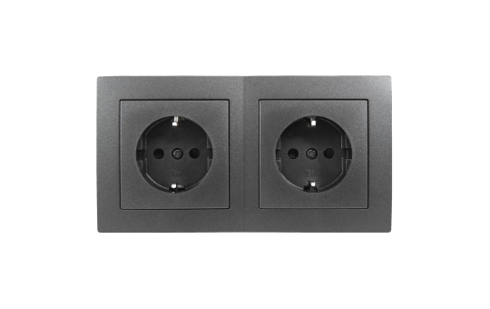 Steckdosen Set McPower Flair ''Beginner 2S'' 3-teilig, anthrazit