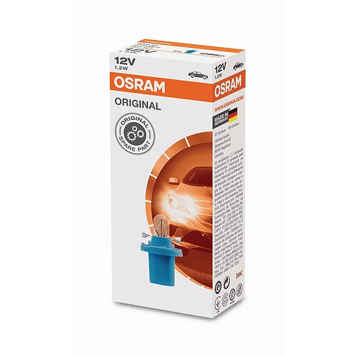 1,2W Kunststoffsockel Faltschachtel 12V Original OSRAM