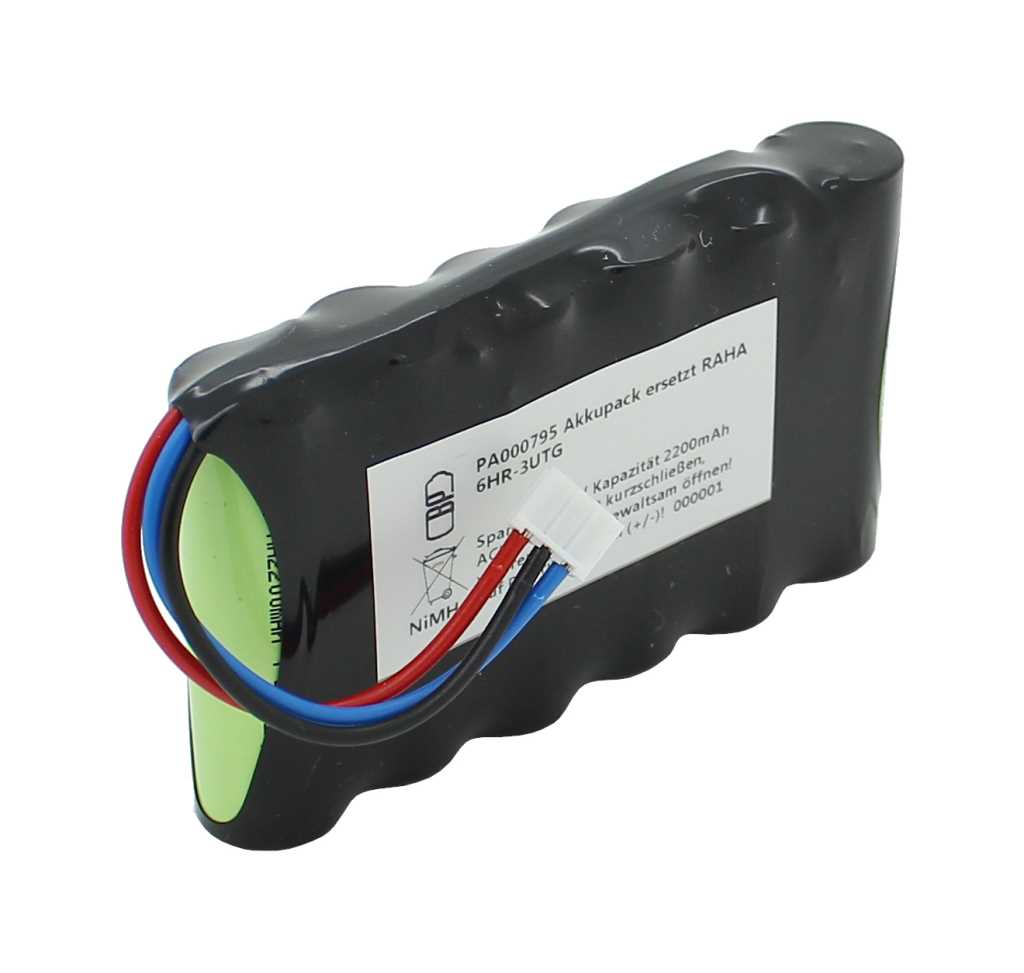 Akkupack NiMH 7,2V 2200mAh ersetzt RAHA 6HR-3UTG