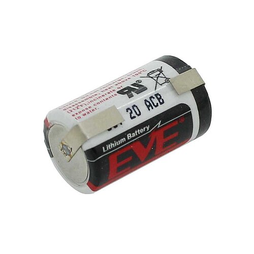 EVE ER14250 1/2AA 3,6V mit Lötfahnen U-Form EVE ER14250 1/2AA 3,6V mit Lötfahnen U-Form