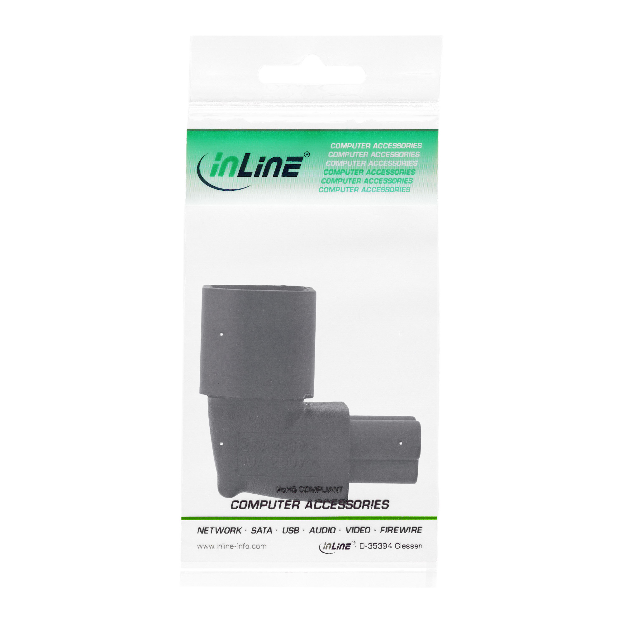 Inline® Netzadapter IEC 60320 C14 / C5, oben/unten gewinkelt, 3pol. Kaltgeräte Inline® Netzadapter IEC 60320 C14 / C5, oben/unten gewinkelt, 3pol. Kaltgeräte