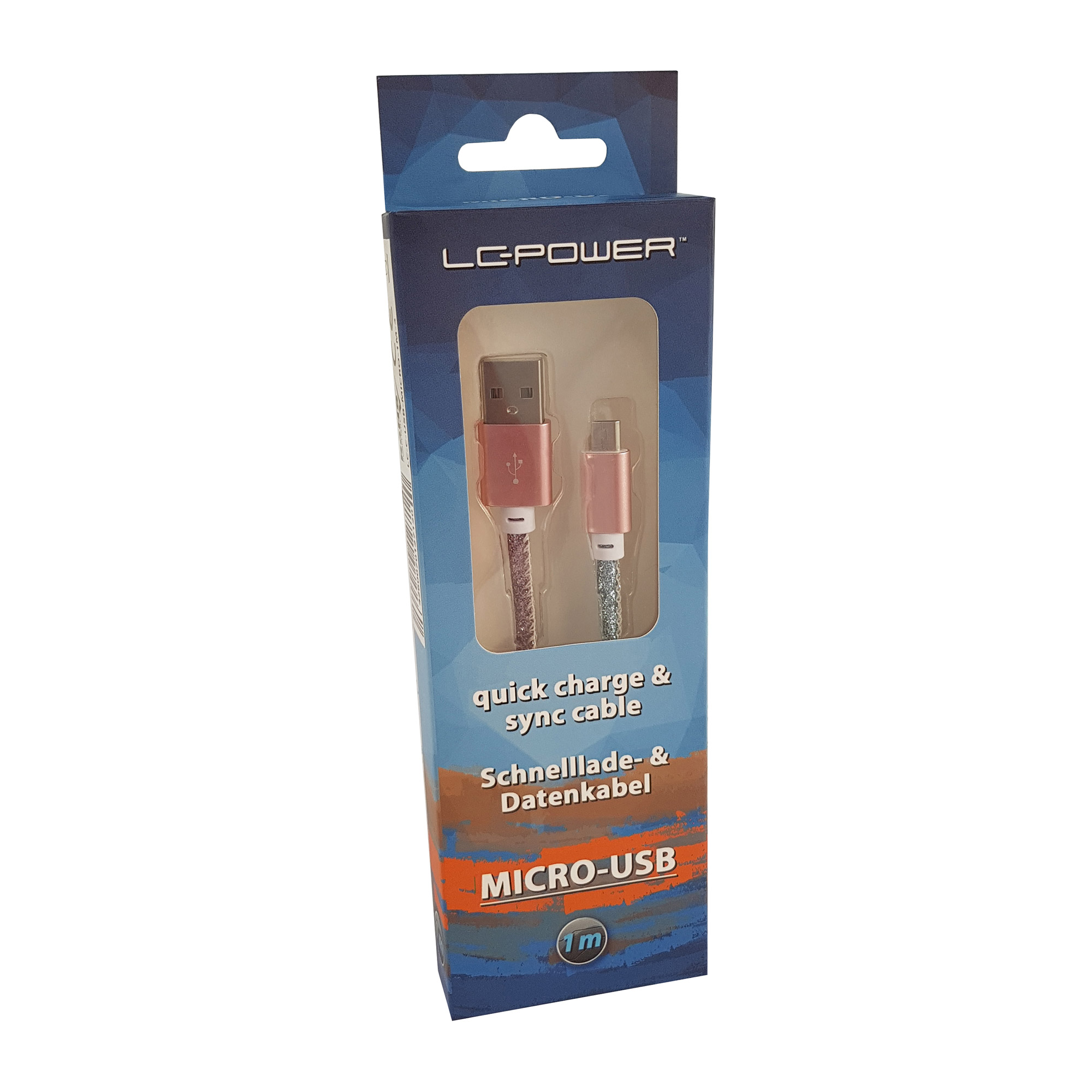 LC-Power LC-C-USB-MICRO-1M-4 USB A zu Micro-USB Kabel, Disco-Glitzer, 1m LC-Power LC-C-USB-MICRO-1M-4 USB A zu Micro-USB Kabel, Disco-Glitzer, 1m