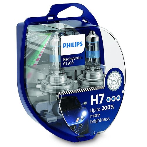 Philips H7 12V 55W PX26d RacingVision GT200 2 Stück