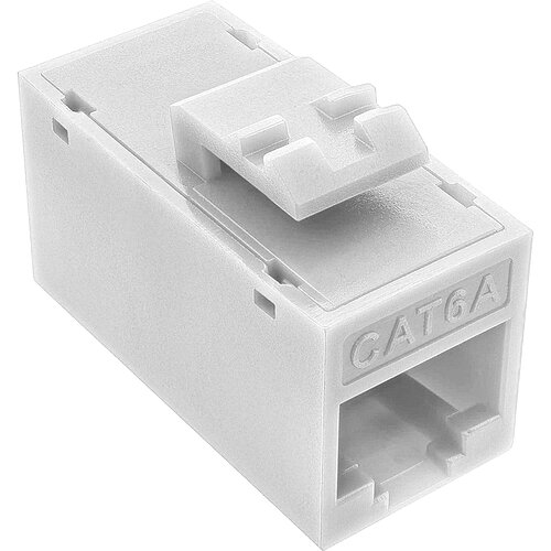 Inline® Keystone RJ45 Buchse/Buchse, ungeschirmt, Cat.6A, 8er Pack, weiß