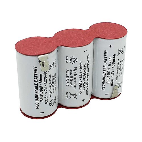 Notleuchtenakku NiCd 3,6V 4500mAh F1x3 Mono mit Faston-Anschluss +6,3mm / -4,8mm Notleuchtenakku NiCd 3,6V 4500mAh F1x3 Mono mit Faston-Anschluss +6,3mm / -4,8mm