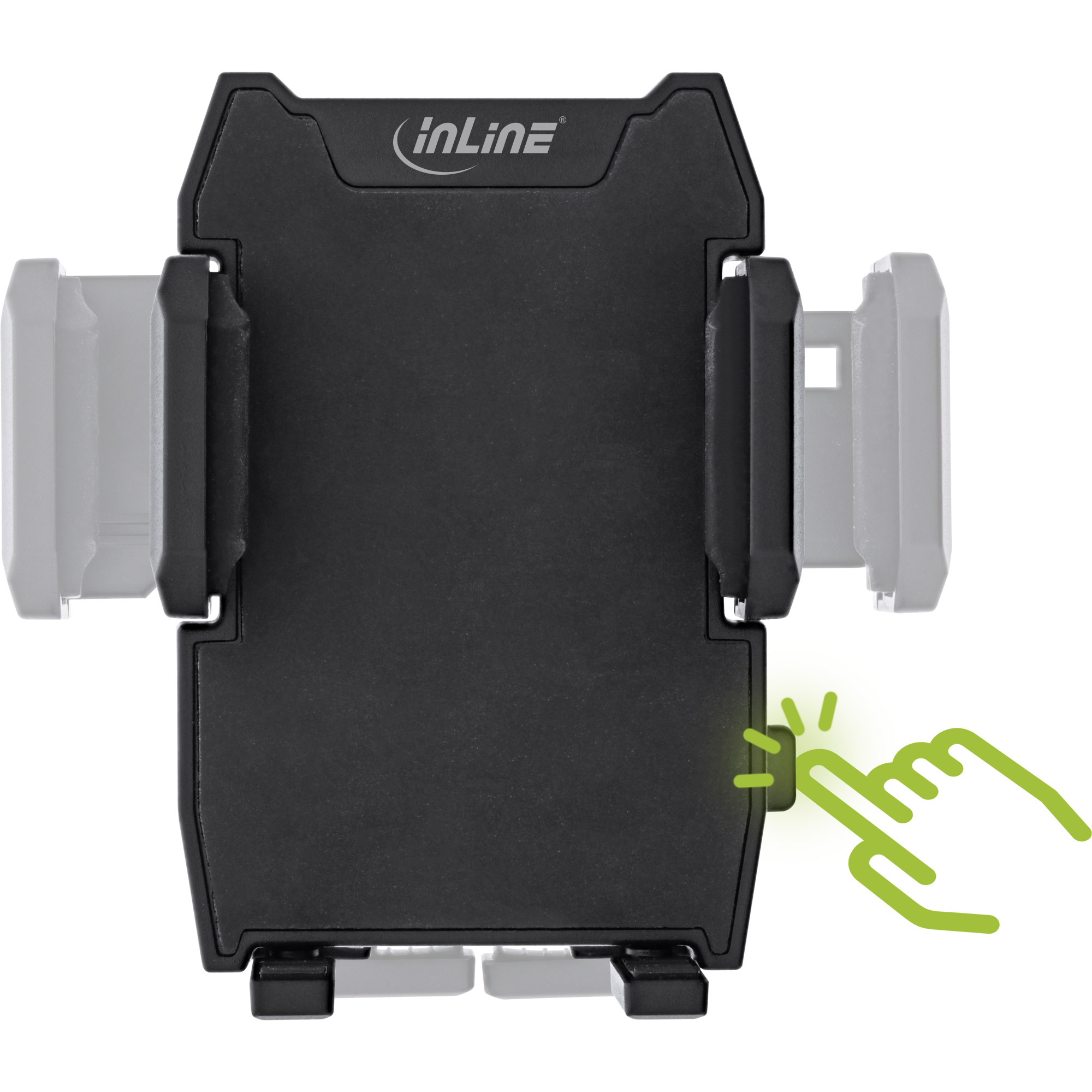 Inline® KFZ Smartphone Halterung mit Saugnapf oder für Lüftungsgitter, universal