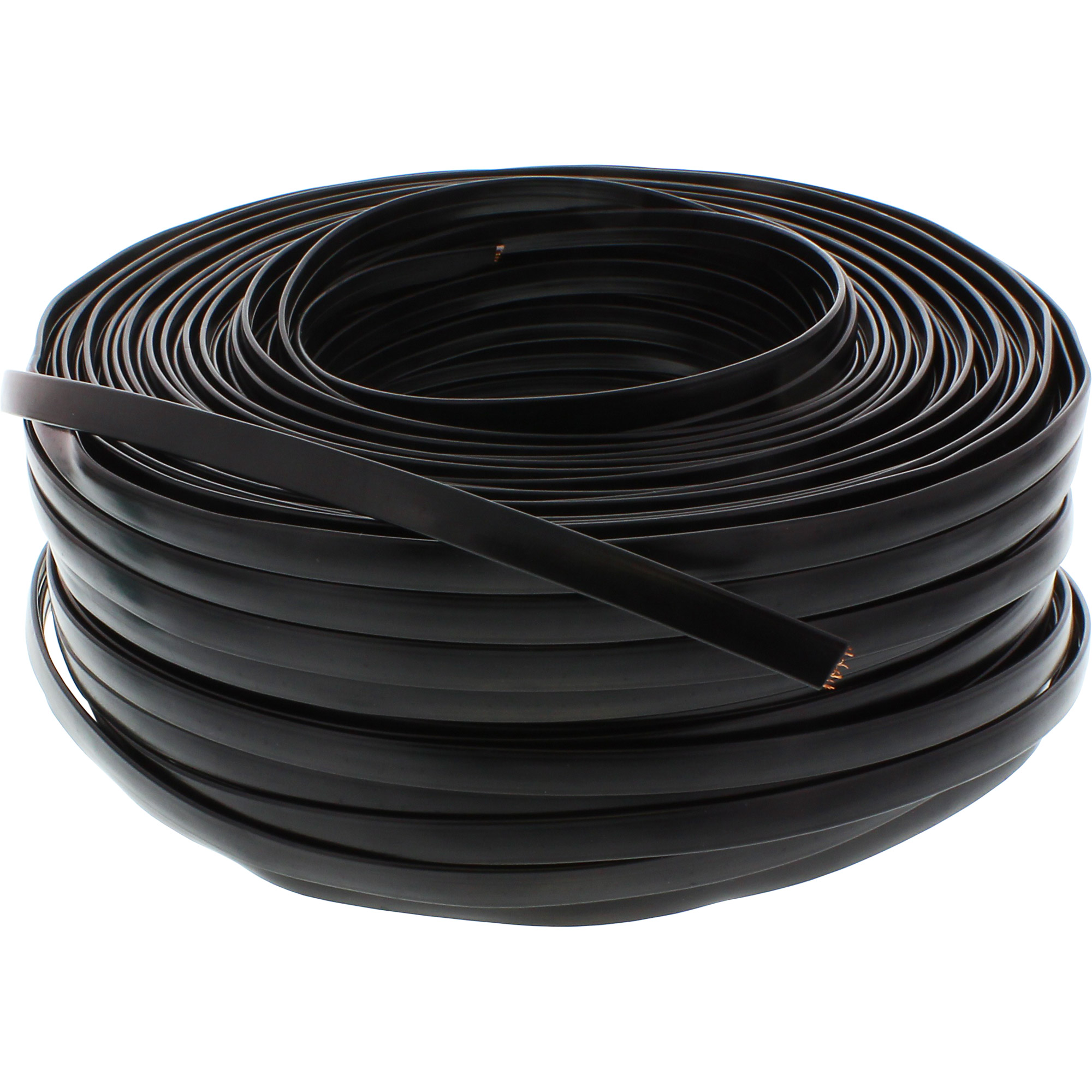 Inline® Modularkabel, 8adrig Flachband schwarz, 100m Ring