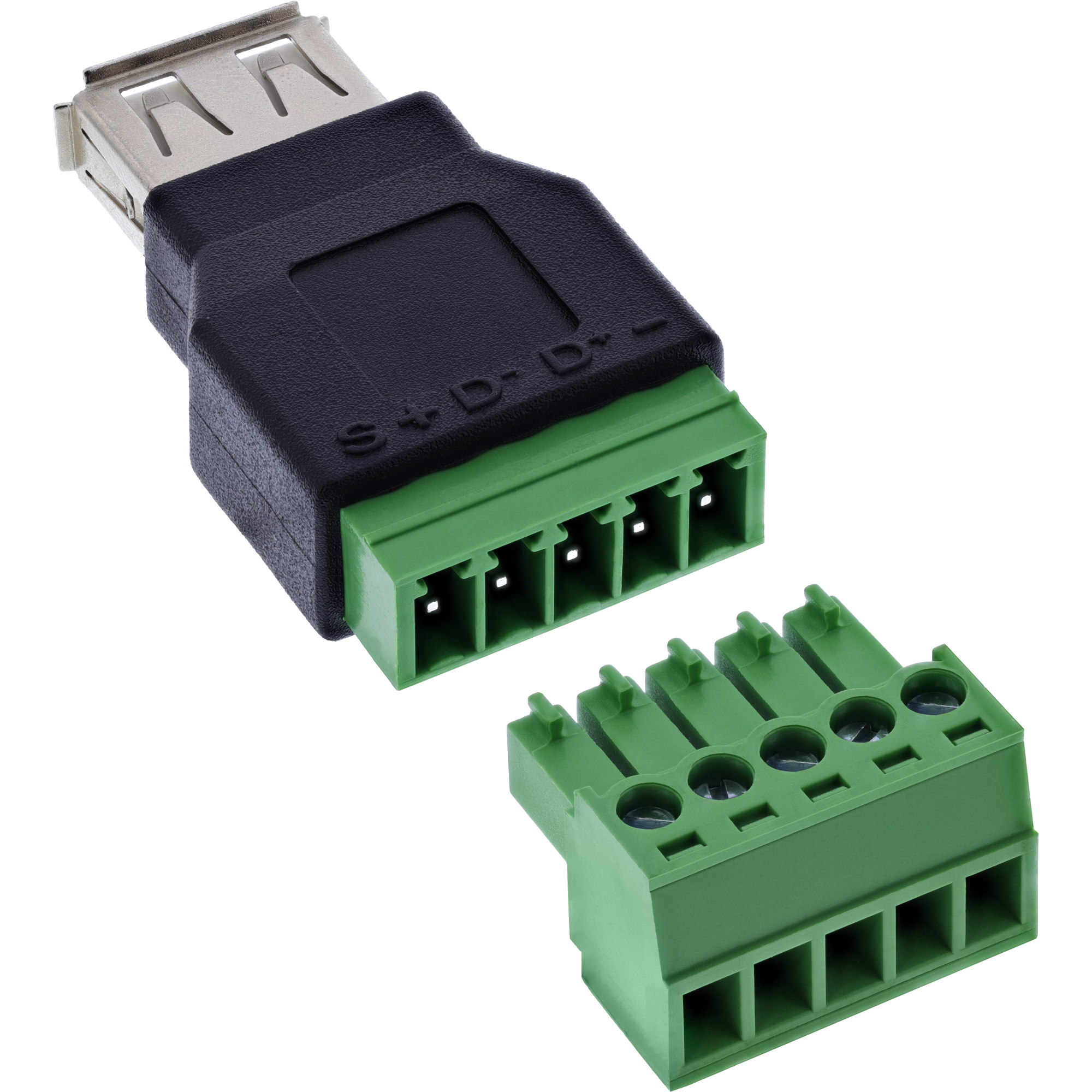 InLine® USB-A Buchse auf Terminalblock, 5-polig, ohne Kabel InLine® USB-A Buchse auf Terminalblock, 5-polig, ohne Kabel