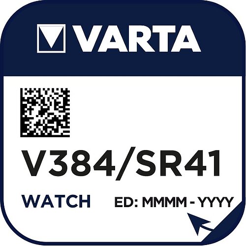 1x SR41SW 384 Silberoxid Batterie Varta 1,55 V